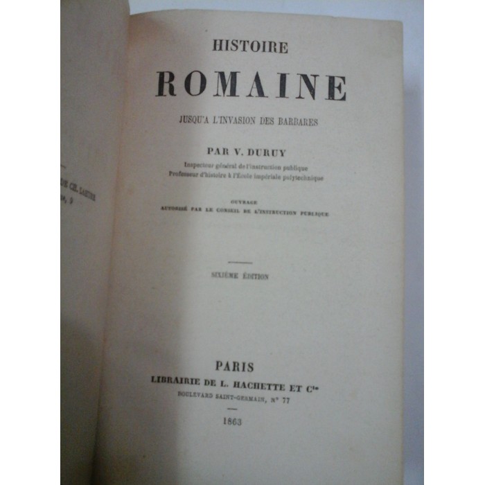 HISTOIRE  ROMAINE - V. DURUY